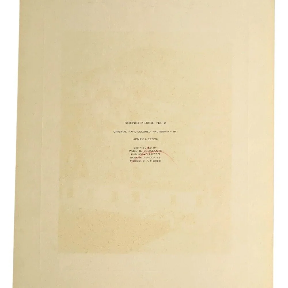 Scenic Mexico No. 2 Lithograph – Taxco Hillside by Henry Heesch, Vintage Print - Picture 5 of 5